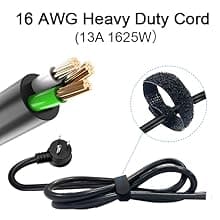 Surge Protector Power Strip - Nuetsa Flat Plug Extension Cord with 8 Outlets and 4 USB Ports, 6 Feet Power Cord (1625W/13A), 2700 Joules, ETL Listed, Black