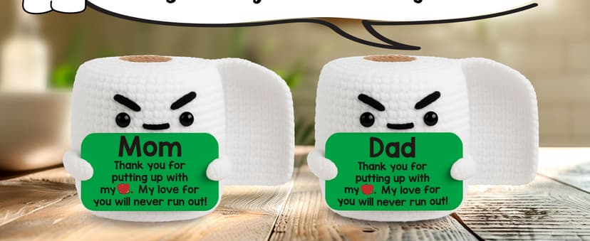 Dad Birthday Gifts for Dad from Daughter Son Christmas Funny Small Gag Cool Handmade Crochet I Love You Daddy New Bonus Step Best Dads Ever Thank You Fathers Day Christmas Stocking Stuff Gift