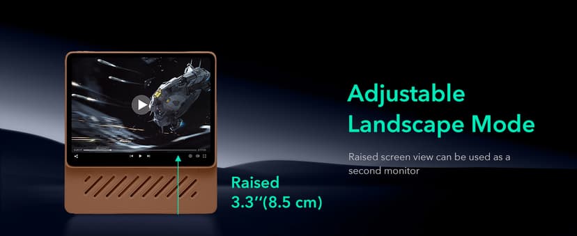 ESR for iPad Pro 12.9 Case (6th/5th Generation, 2022/2021), Removable Magnetic Cover, Adjustable Portrait/Landscape Stand with Raised Display View, 9 Standing Angles, Shift Series, Brown