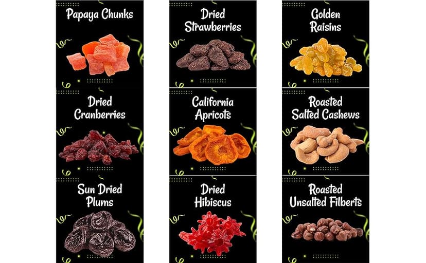 Oh! Nuts Dried Fruit and Nuts Gift Basket XL 18 Variety Basket - Gourmet Holiday Kosher Gift Box - Food Snack Box for Birthday, Anniversary, Corporate Gift for Men, Women, Mom, Dad