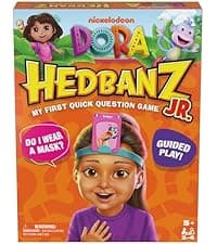 Spin Master Games, Hedbanz 2023 Edition with New Cards, Picture Guessing Board Game, for Family & Kids, 2-6 Players, for Ages 6 & Up