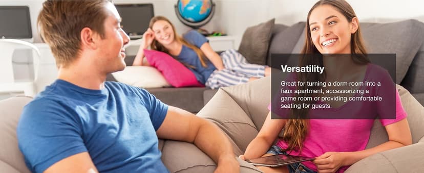 Intex 6 Pack Inflatable Beanless Bag Chair, Portable Blowup Lounge Seating, Gray