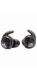 Walker's Disrupter Bluetooth Earbuds - Hunting Range Shooting Active Lifestyle Ear Protection Hearing Enhancement Noise-Cancelling Rechargeable Wireless Electronic Earbuds - FDE