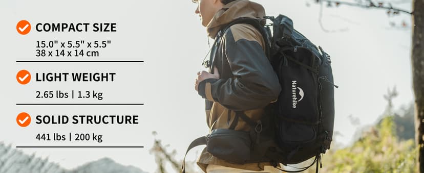 Naturehike YL01 Snap Camping Chair, 1 Second Setup Frame, 441lb Capacity Camp Chair, Portable & Lightweight Backpacking Chair