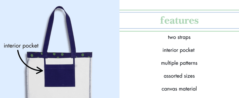 kate spade new york Canvas Tote Bag with Interior Pocket