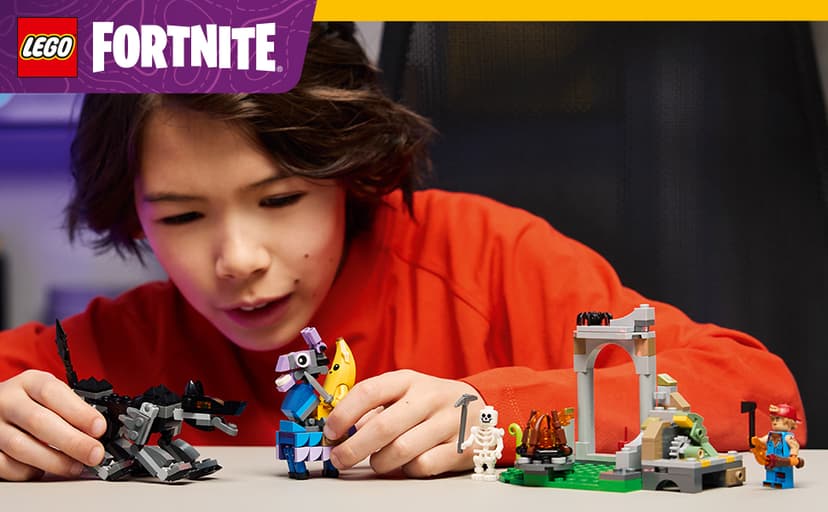 LEGO Fortnite Peely & Sparkplug’s Camp Kids Toy - Pretend Play and Video Game Building Set for Girls & Boys, Ages 7+ - Fortnite Toy Figures Peely, Sparkplug, & More - Gift Idea for Birthdays - 77075 B0DRW647G6