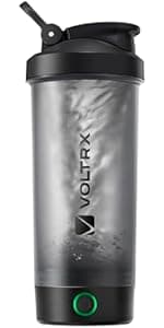 VOLTRX Electric Protein Shaker Bottle - USB Rechargeable Mixer Cup for Shakes and Meal Replacements, BPA-Free Tritan, 24oz