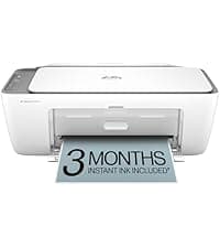 HP DeskJet 2855e Wireless All-in-One Color Inkjet Printer, Scanner, Copier, Best-for-home, 3 months of Instant Ink included, Single-band Wi-Fi connectivity (588S5A)