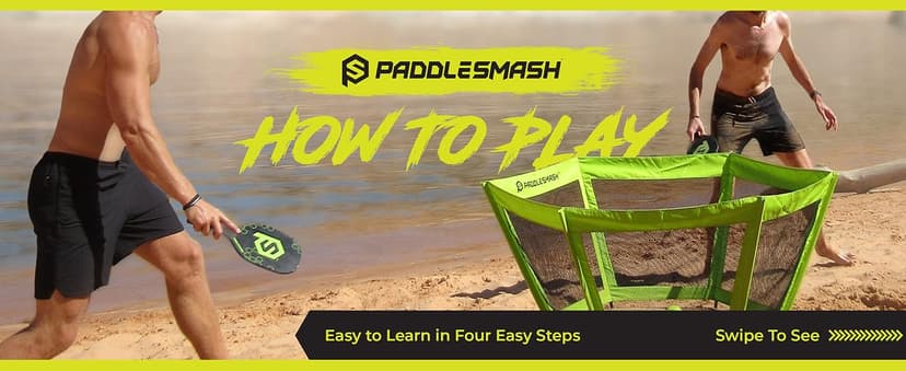 PaddleSmash - Pickleball Yard Game As Seen on Shark Tank - Beach, Backyard, Tailgate & Lawn, Outdoor Activities for Adults and Family - Easy Assembly
