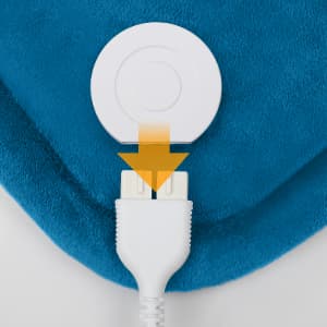 Heating Pad for Neck and Shoulder, Birthday Gifts for Men Dad Husband, Electric Weighted Heat Pad for Back Pain Relief, Anniversary Christmas Gifts for Women Mom, Blue