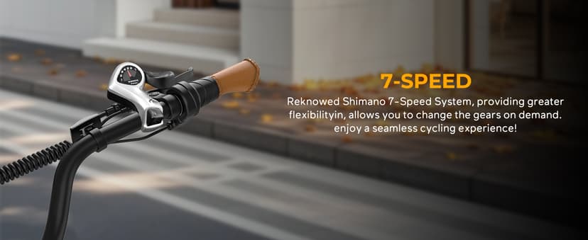 Movcan V80 Electric Bike, 1000W Motor 28MPH 26'' City Cruiser Ebike for Adults, 48V 13Ah Removable Battery Up to 70 Miles, 7-Speed Dual Disc Brake, Mountain E-Bike for Commuting