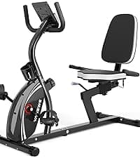 VANSWE Recumbent Exercise Bike for Adults Seniors - Recumbent Bikes for Home with Magnetic Resistance, Bluetooth and App Connectivity, Pulse Sensor