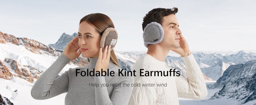 Surblue Unisex Foldable Ear Earmuffs Behind-the-Head Fur Winter Outdoor Ear Warmers