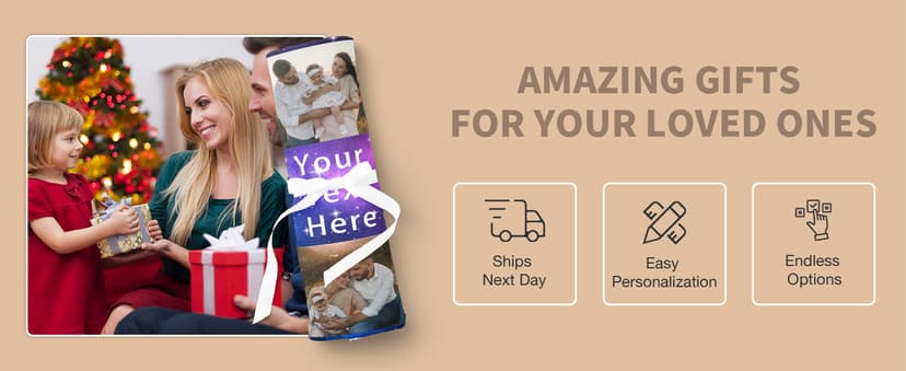 Custom Blanket with Picture Text, Personalized 1 Photo Blanket, HD Printing Customized Flannel Throw Blanket Gifts for Mom Dad Couple Girlfriend Boyfriend Wife Husband Gift