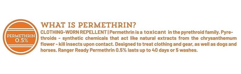 Ranger Ready Repellents 0.5% Permethrin Spray for Clothes and Outdoor Gear - Permethrin Insect & Tick Repellent - Scent Zero, 8 Fl Oz.