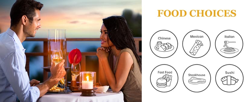 Stocking Stuffers for Men Women Adults: Steel Food Decision Dice Funny Gifts for Him Her Couple Girlfriend Boyfriend Husband Wife Christmas Anniversary Valentines Birthday Wedding Fathers Day