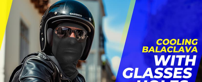 Balaclava Face Mask with Glasses Holes for Men Women Summer Cooling Shiesty Mask Sun UV Protection for Motorcycle Work Ski