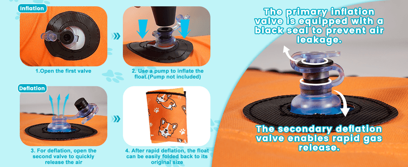 Inflatable Dogs Pool Float with Rope,Puppy Raft Floating Mat,Pet Float for Small Medium Large Dogs Up to 80lb