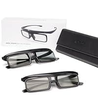 AWOL VISION DLP Link 3D Glasses, Rechargeable Active Shutter Eyewear Compatible with AWOL VISION LTV-3000 Pro and LTV-3500 Pro, Vanish TV & Other DLP-Link 3D projectors (2 Packs)