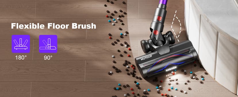 Cordless Vacuum Cleaner, 600W 50KPA 70 Mins Vacuum Cleaners for Home, Self-Standing Cordless Vacuum with Charging Dock Station, LED Display, Upgraded Anti-Tangle Stick Vacuum for Pet Hair/Carpet/Floor