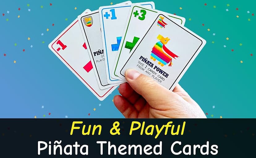 3, 2, 1, Piñata! – Fun Family Card Game for Kids & Adults – Fast-Paced Party Game for Game Night – Ages 7+, 2-5 Players – Portable Travel Game