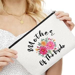 Blue Leaves 50th Birthday Gifts for Women - 1975 Birthday Gifts for Women, 50 Years Old Birthday Gifts Makeup Bag for Mom, Wife, Friend, Sister, Her, Colleague, Coworker(Makeup bag-50th Unicorn)