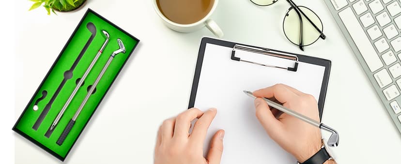 Zutcogo Funny Gifts for Men Dad Adults Husband Him Boyfriend Golfers, Golf gifts Accessories for Men, Personalized Anniversary Birthday Presents Mini Desktop Golf Ball Pen Set, Christmas Stocking Stuffers