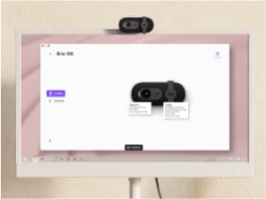 Logitech Brio 101 Full HD 1080p Webcam for Meetings, Streaming, Desktop, Laptop, PC - Built-in Mic, Shutter, Works with Zoom, Microsoft Teams, Nintendo Switch 2’s New GameChat Mode, USB-A,-Black
