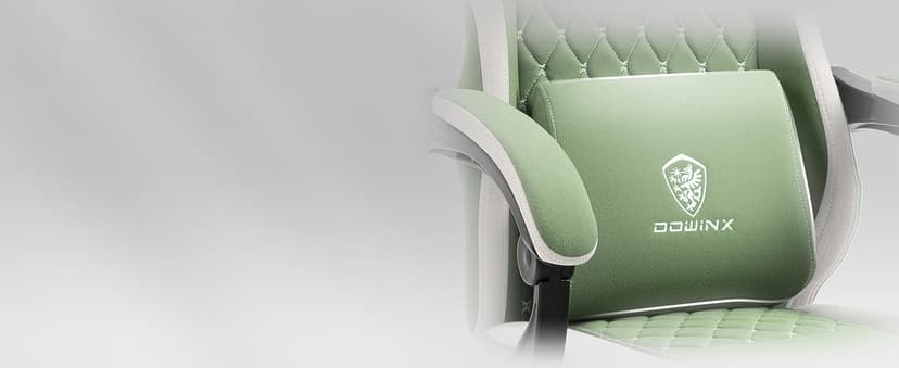 Dowinx Gaming Chair Breathable Fabric Game Chair with Gel Pad and Storage Bag, Comfortable Gamer Chair with Pocket Spring Cushion, Ergonomic Computer Chair with Footrest, Green