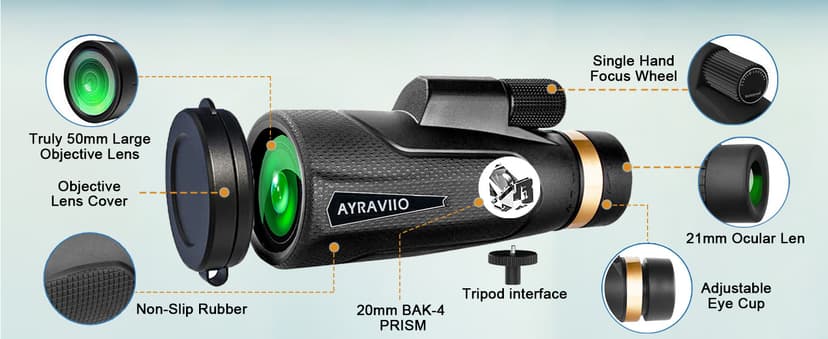 12x60 Monocular Telescope with Smartphone Holder & Upgraded Tripod, High Powered SMC & BAK4 Scope, Birthday Gifts for Men Dad Him Husband Teen, Gifts for Christmas, Outdoors Survival Hiking Gear