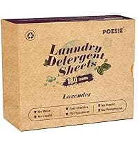 Poesie Laundry Detergent Sheet Sage Breeze Scent 160 Count Washer Sheets Detergent for Travel RV Trip Camping Home Dorm