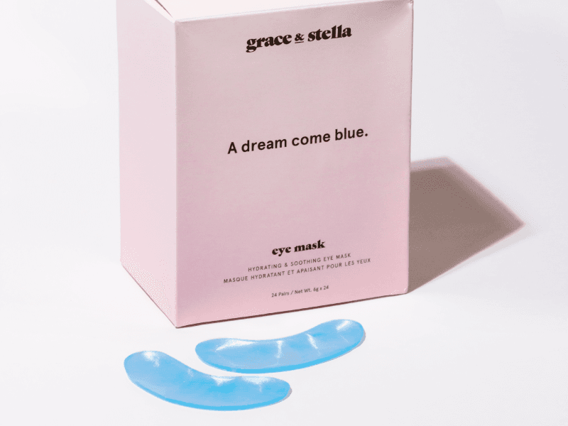 grace & stella Award Winning Under Eye Mask Reduce Dark Circles, Puffy Eyes, Undereye Bags, Wrinkles, Gel Under Eye Patches, Small Gifts for Women, Gifts Under 10 Dollars, Vegan (6 Pairs, Blue) B0C4G16NBX
