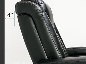 Airadlis Home Theater Seating Seats Dual Power Movie Theater Chairs Theater Recliner Sofa with 7 Colors Ambient Lighting, Lumbar Pillow, Side Pocket, Tray Table,Type-C USB Charge