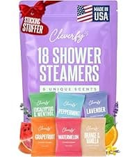 Cleverfy Shower Steamers Aromatherapy for Women and Men – Self-Care Shower Bombs for Stress Relief and Relaxation – 6 Tablets