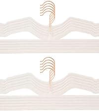 Urby Extra Wide Hangers for Plus Size Clothes, Ganchos para Colgar Ropa,21 Inch Super Plus Size Hangers Ideal for XL, XXL Shirts, Coats, Dresses, Etc. Velvet. Black. 24pk.