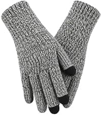 Achiou Winter Gloves, Glove for Men Women, Upgraded Touch Screen Texting Warm Running with Thermal Soft Knit Lining