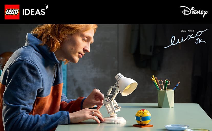 LEGO Ideas Disney Pixar Luxo Jr. - Building Set for Adults, Men & Women, Ages 18+ - Office and Desk Decor - Gifts for Christmas - 21357