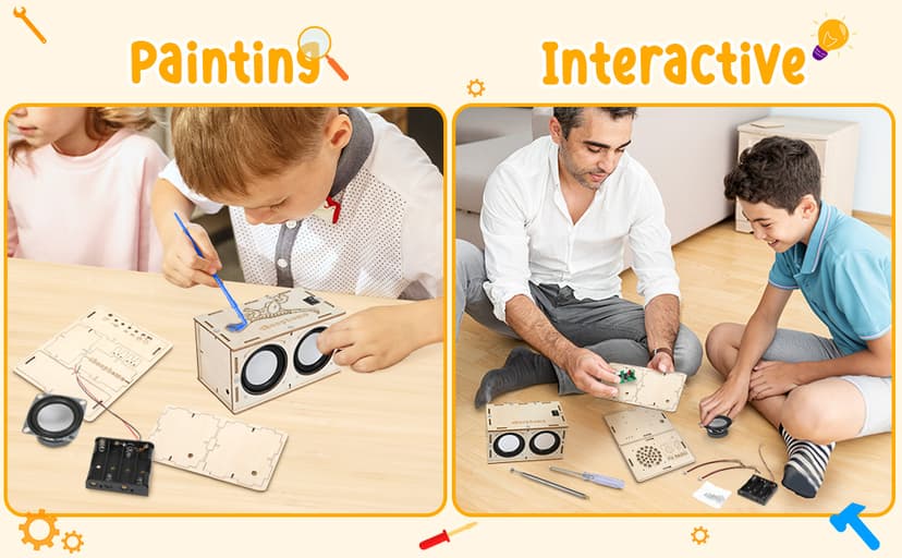 Stem Projects Toys for Boys age 8-12 12-14 Science Kit Building Own Bluetooth Speaker & FM Radio DIY Electronics Kit Science Experiments Kid 9-12 Boy Toys Birthday Gift 8 9 10 11 13 Year Old Teen Girl