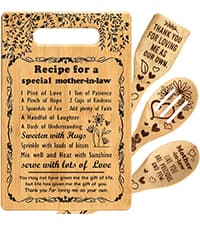 from Daughter Son in Law Best Mother in Law Birthday Christmas Wedding Gift to My Mother in law Cutting Boards Set Great Gifts for Mother in law Mother of the Bride Groom Gifts B0CG3KJ9S8