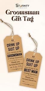 10 tags total, will you be my groomsman ask, best man proposal, wedding party gift, pairs with a gift box STOFINITY Groomsmen Proposal Tags, 8 Groomsman and 2 Best Man Cards B0DJX3NVT5