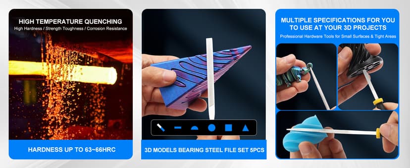 68Pcs 3D Printer Tools Kit with Storage Case, 3D Printer Accessories - Deburring Tool, 3D Printer Removing Scrapers, Metal Files, Brushes, Hand Drill, Tweezers, for Bambu Lab, Ender 3, Kobra, etc.
