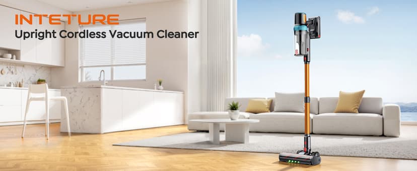 Cordless Vacuum Cleaner, 600W 50KPA 65Mins Vacuum Cleaners for Home, Upgraded Stick Vacuum with 3.3Ft Extendable Hose, LED Touch Screen & Wall Charging Station for Hard Floor Carpet Car Pet