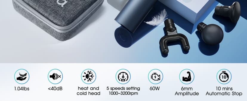 Targeted Temperature Control with Deep Percussion Massage for Muscle Warm-Up, Post-Workout Recovery, and Relaxation arboleaf Hot and Cold Massage Gun Deep Tissue, Percussion Muscle Massager B0CZP1D7CX