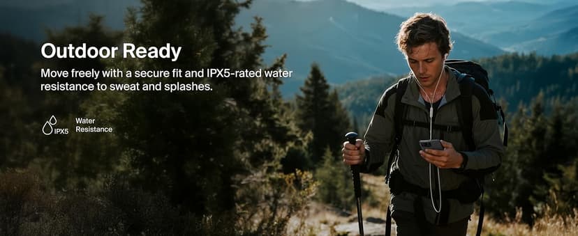 Belkin SoundForm Active Noise Cancelling Earbuds Wired with USB C Connector, IPX5-Rated, in-Ear Earphones w/Microphone for iPhone 17/16/15, iPad mini, Galaxy S25, Google Pixel 10, & More - White