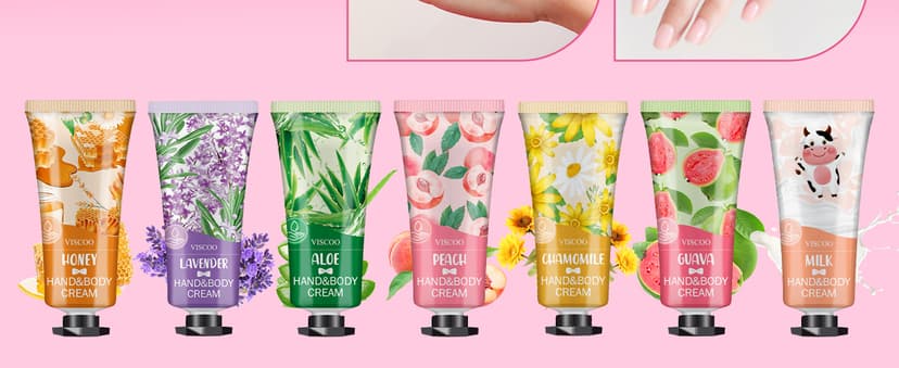 7 Pack Hand Cream Gifts Set for Women,Hand Lotion for Birthday Gifts for Women Teengirls, Bridesmaid Gifts,Thank You Gifts,Mini Moisturizing Hand Lotion Travel Size in Bulk for Dry Cracked Hands