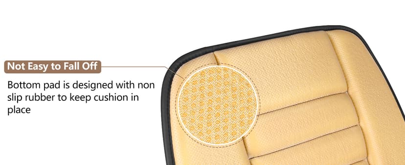 MYFAMIREA Car Seat Cushion Pad 1.2" Thick Comfort Seat Protector for Car Driver Seat Office Chair Home Use Memory Foam Seat Cushion with Non Slip Bottom, 20'' x 18.5'', Black