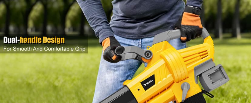 Cordless Leaf Blower Vacuum Mulcher Compatible for Dewalt 20V Battery(NO Battery), 3-in-1 Handheld Leaf Vacuum Mulcher with 40L Bag, 4 Variable Speeds with Turbo Modes for Yard Patio Driveway Cleanup