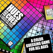 HUES and CUES - Vibrant Color Guessing Board Game for 3-10 Players Ages 8+, Connect Clues and Guess from 480 Color Squares