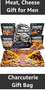 Snack Box Gift Basket, Birthday Gift for Men, Food Care Package, Unique Tins of Assorted Nuts, Snacks in Stunning Case - Treat for Men, Women, Dad, Friends, Family