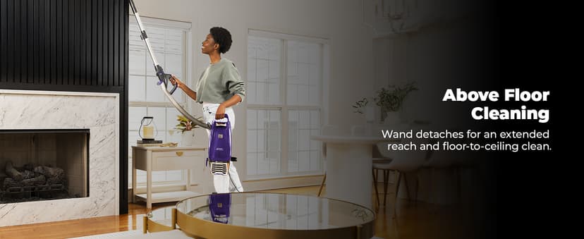 Kenmore BU4018 Intuition Bagged Upright Vacuum Lift-Up Carpet Cleaner 2-Motor Power Suction with HEPA Filter,3-in-1 Combination, Upholstery Tool for Hardwood Floor, Pet Hair, Purple